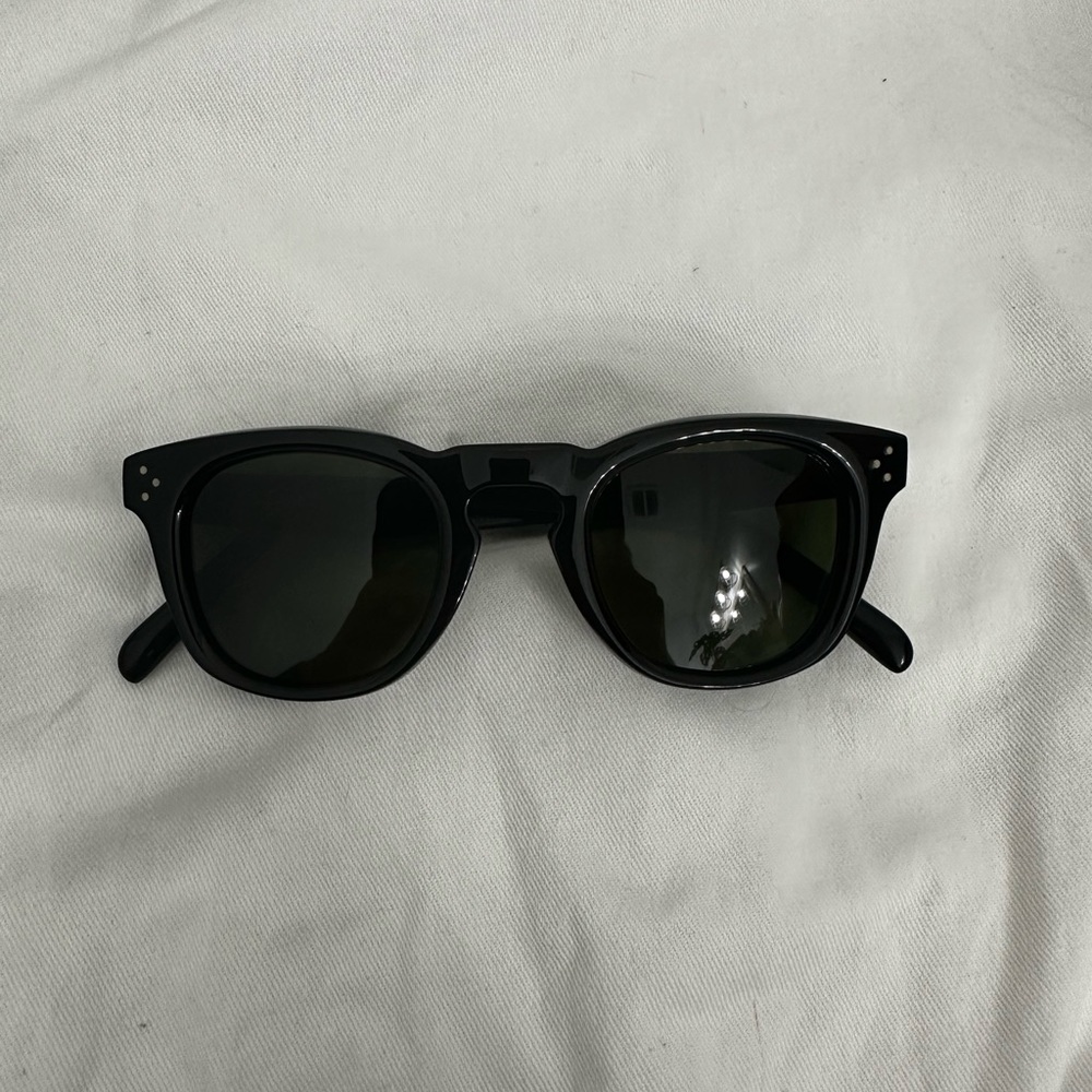 Céline Paris Rounded sunglasses black/gold great condition w/Case+Cloth